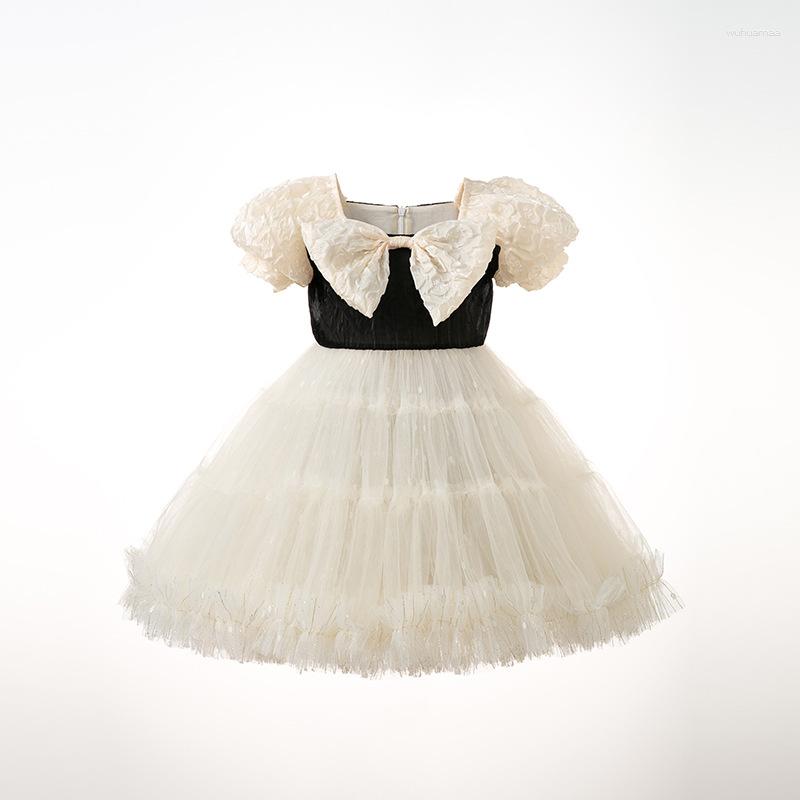 

Girl Dresses 2023 Clothes From 3 To 10 Years Kid Spanish Patchwork Ruched Ball Gown Infant Elegant Party Dress Children Eid, Dress and hair band