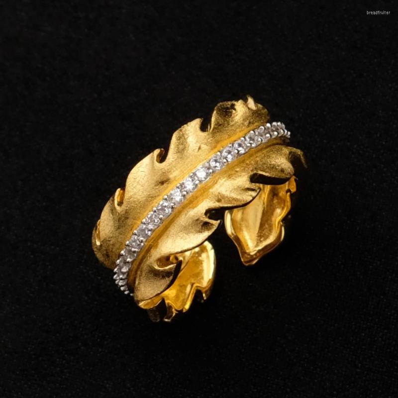 

Cluster Rings Amorita Boutique Zircon Ring Anniversary Gift Feather Luxry Series Bridal Open Adustable
