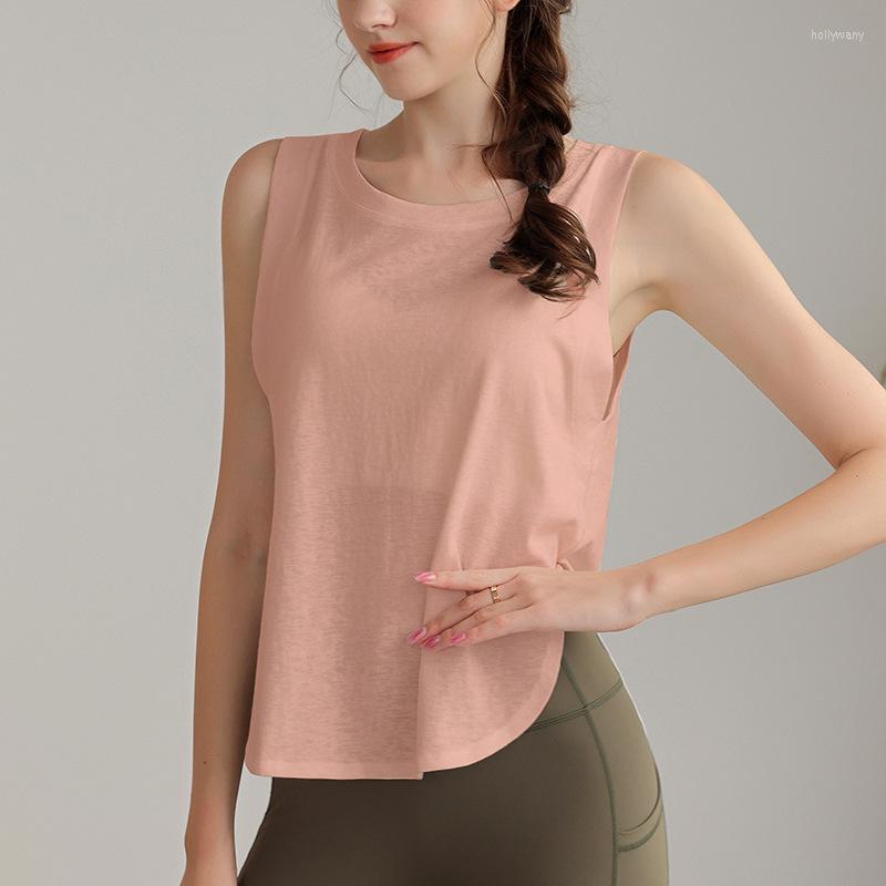 

Active Shirts Yoga Sleeveless Tank Top Gym Shirt Loose Sports Vest Women Sexy Clothing Fitness Breathable Cover-up Running Workout, Black