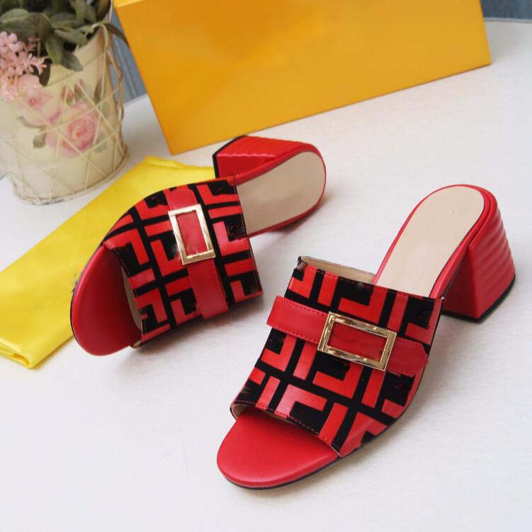 

Designer Sandals Women Heel Leather Slippers Platform Slide Rubber Sandal Summer Fashion Patform Shoes, 09 heels 62mm