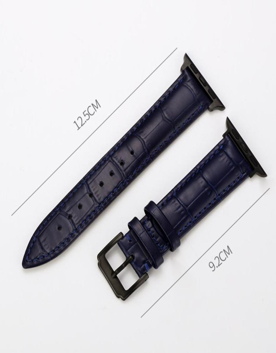 

Suitable for Apple Watch iWatch16 ES universal leather blue strap style 3840 4244mm7737655