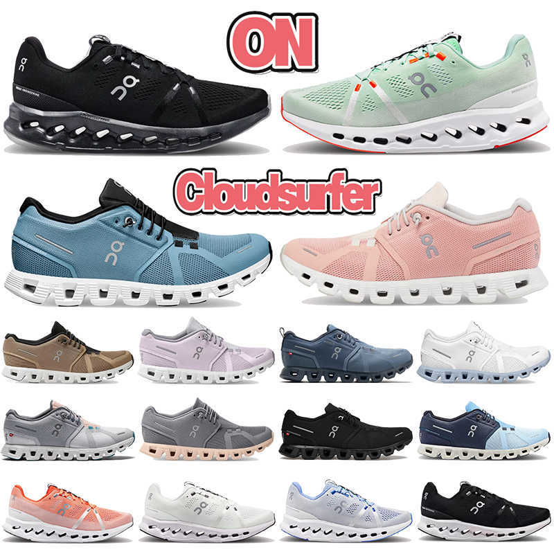 

running On shoes cloud 5 Cloudsurfer all black Flame creek white Midnight Blue Lily Pink Frost khaki Pearl sulf cobble mens designer sneakers sportt womens trainers, 18 eclipse zinc