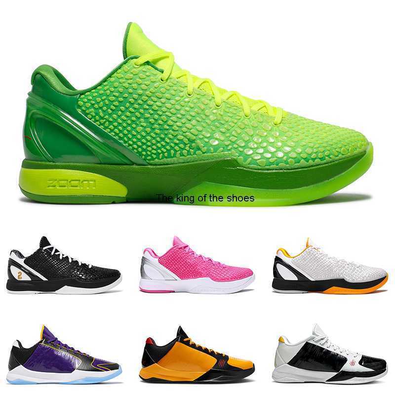 

mamba 6 men basketball shoes Grinch White Del Sol Think Pink Prelude Black Out Chaos mens trainer, # 7