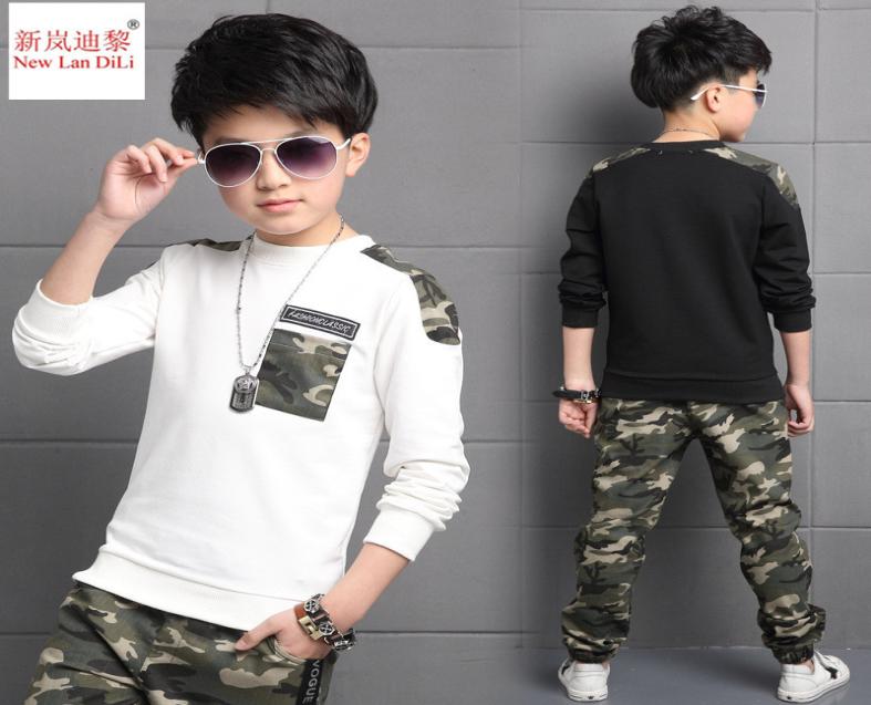 

Boys Clothing Suit Children Clothing Sets Kids Clothes Boy Suits For Boys Clothes Kids Sport Tracksuit Camouflage Set Y18914097031079, Black