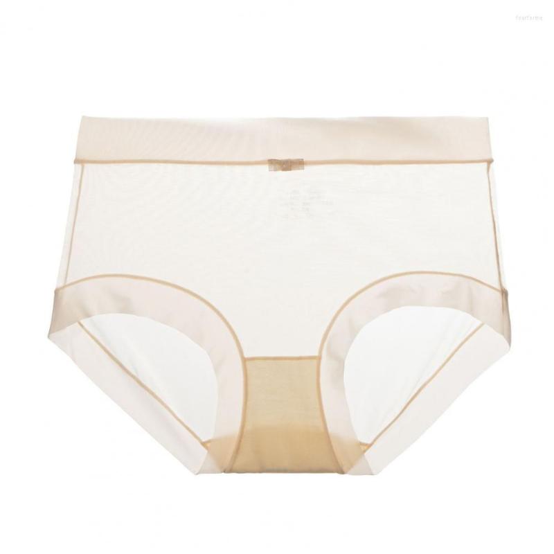 

Women's Panties Mid-rise Hip Lifting Women Briefs Ice Silk Cotton Crotch Lady Quick Drying Ultra-thin Transparent Sexy Underpants, Black