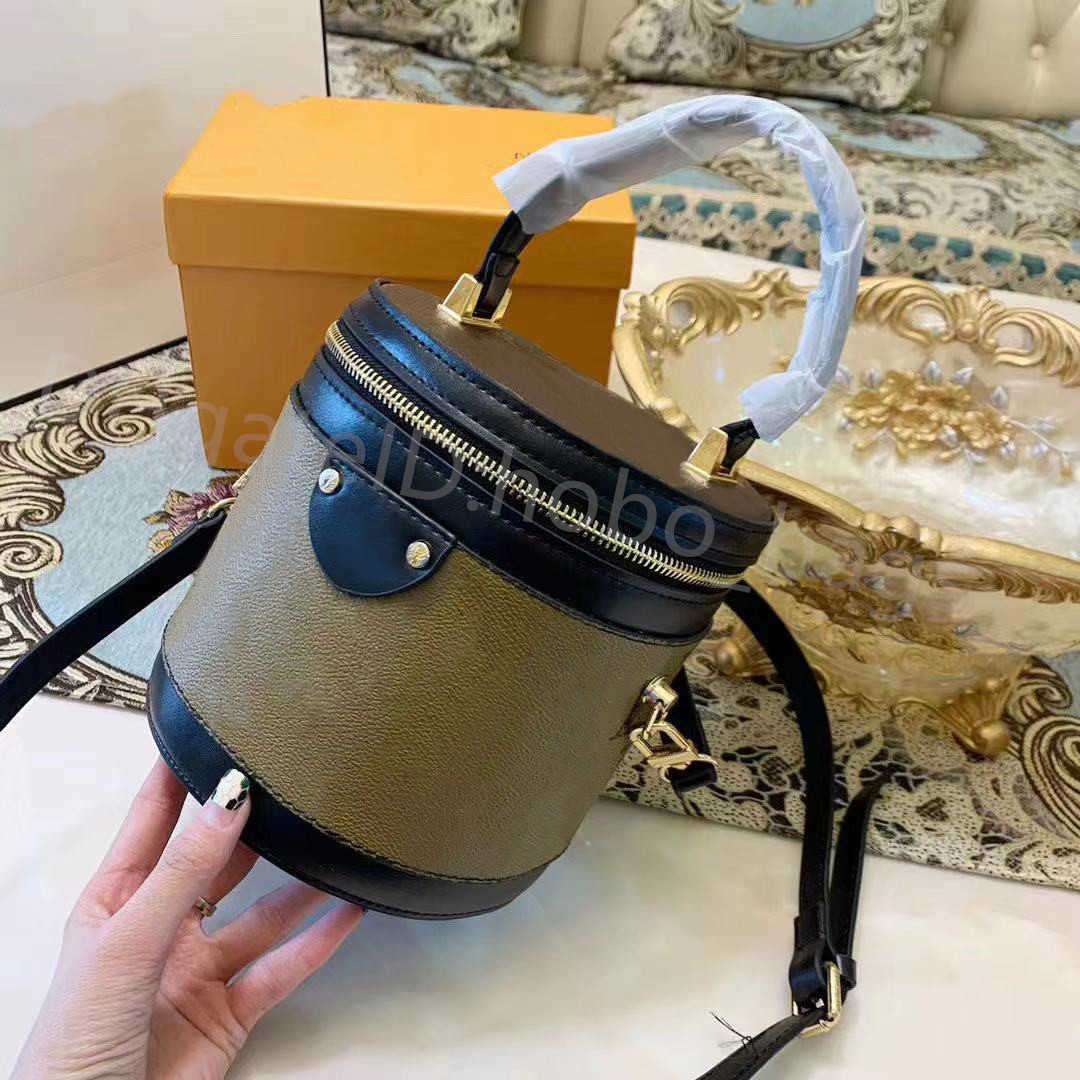 

2022 SS Lady Popular Bags Practical Cylindrical Lvity Wallets Long Casual Synthetic Leather Cross Body Shoulder Luxurys Famous Designer Women, Brown