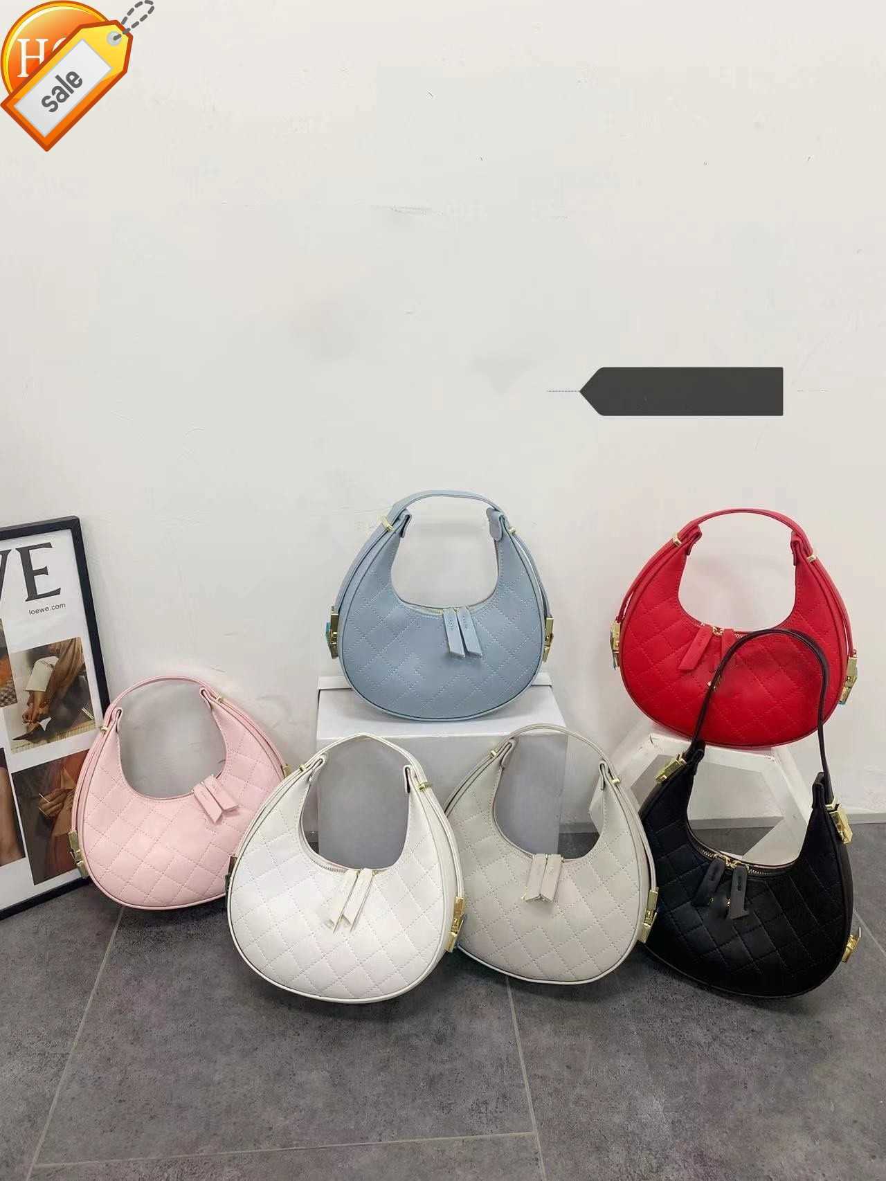 

Women's Brand Designer Shoulder Bag 2023 New Women Fashion Multi-functional Portable Crescent Gift Box Packaging Factory Direct Sale