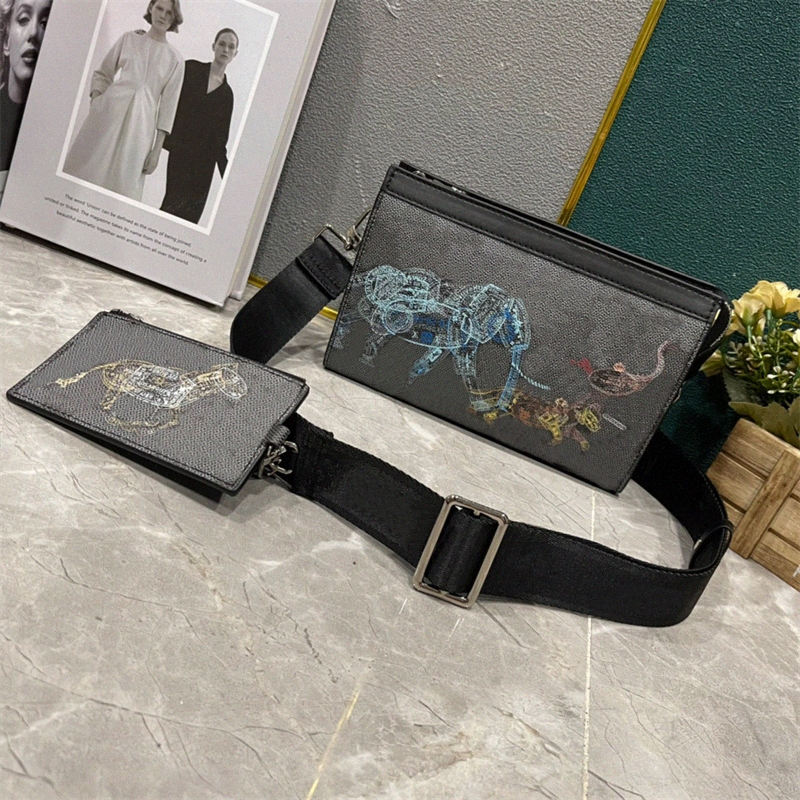 

Pochette Voyage Gaston Wearable Wallet Shoulder bags Man Crossbody Messenger Designer Bag Coin Pouch Men Clutch Bag Luxury YK Handbag Q1EQ#, 1 flower