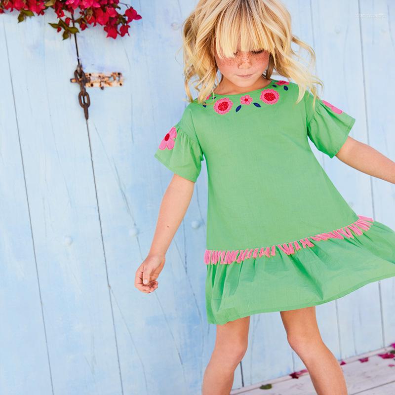 

Girl Dresses Little Maven Baby Girls Summer Clothes Casual Children Lovely Cotton Dress Green Flower Frocks For Kids 2-7 Year, 1384 photo
