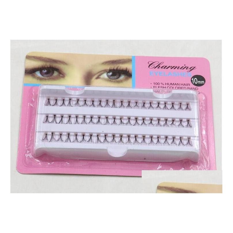 

False Eyelashes 60Pcs Set 8-14 Mm Individual Lashe Black Natural Fake Eyelash Long Cluster Extension Makeup Drop Delivery Health Beau Dhadq