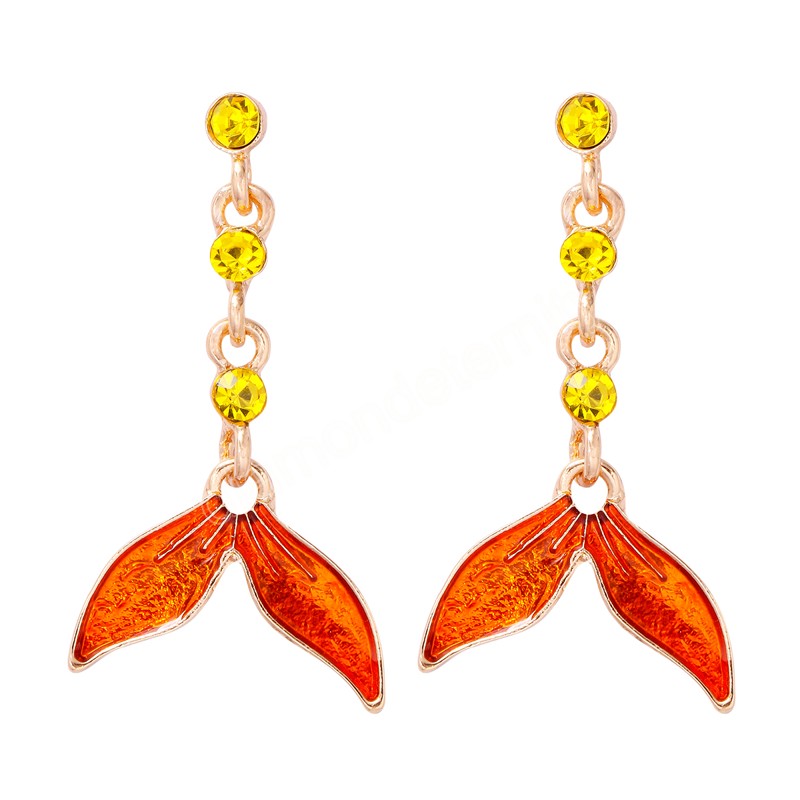 

Tassel Mermaid Drop Dangle Earring for Women Rhinestone Earrings Fashion Jewelry