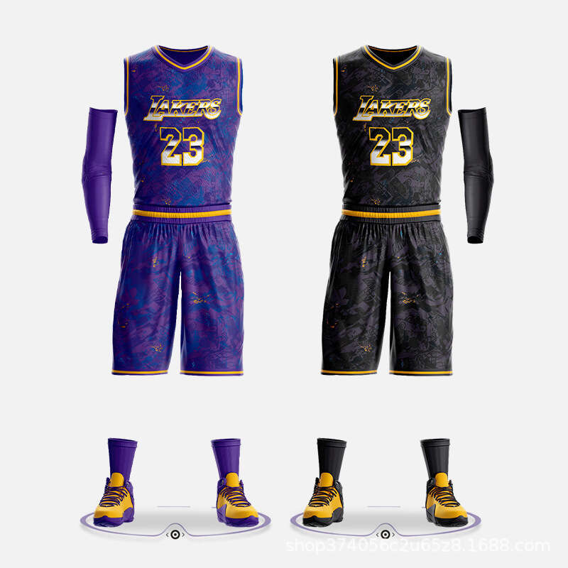 

Basketball Uniform Men's China Match Jersey Sportswear Suit Can Be Printed, Purple