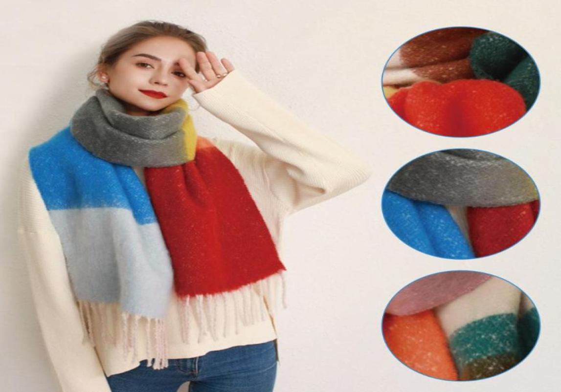 

Bandanas 2022 Fashion Cashmere Women Plaid Scarf Winter Warm Shawl And Wrap Bandana Pashmina Long Tassel Female Foulard Thick Blan4350721