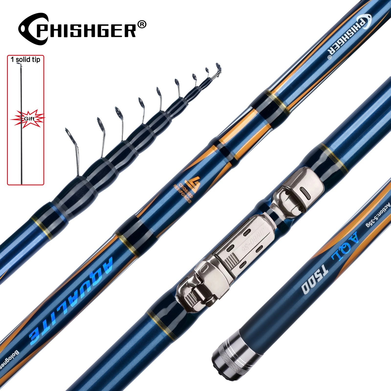 

Spinning Rods PHISHGER Telescopic Bolognese Trout Fishing Rod 4/4.5/5/5.5/6m 30T Carbon Float 5-35g Ultralight Surf Spinning Travel Fast Pole 230627