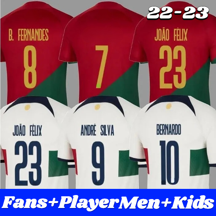 

FELIX JOAO Soccer Jerseys RUBEN PORTUGIESER NEVES DIOGO J. OTAVIO 22 23 Portuguese Team football shirt Men Kids kit, 22/23 player-away