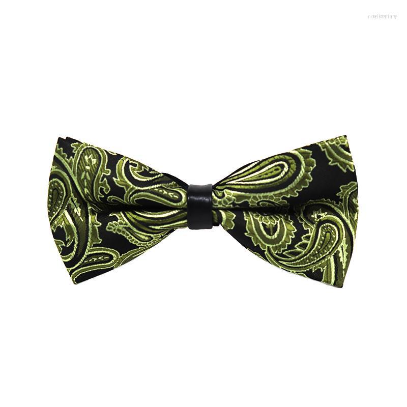 

Bow Ties Fashion Paisley Two Layer Bowtie For Men High Quality Groom Wedding Party Butterfly Tie Set Male Gift