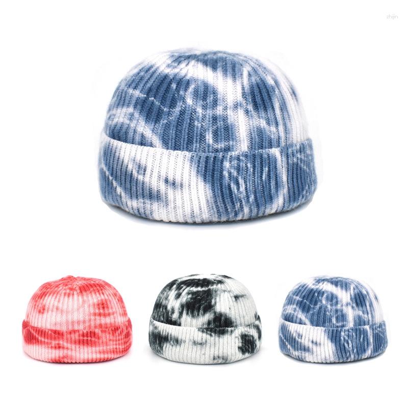 

Berets WZCX Tie Dye Unisex Keep Warm Personality Skullies Beanies Elasticity Autumn Winter Fashion Ski Cap Beanie, 03