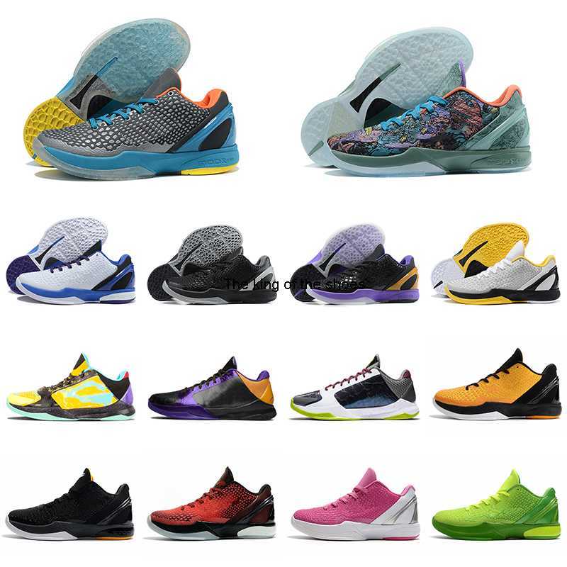 

2021 Mamba Zoom 6 6S Prelude All Star Basketball shoes Black Purple Trainers Dark Knight Metallic Gold White Men Sports Sneakers, B9 40-46
