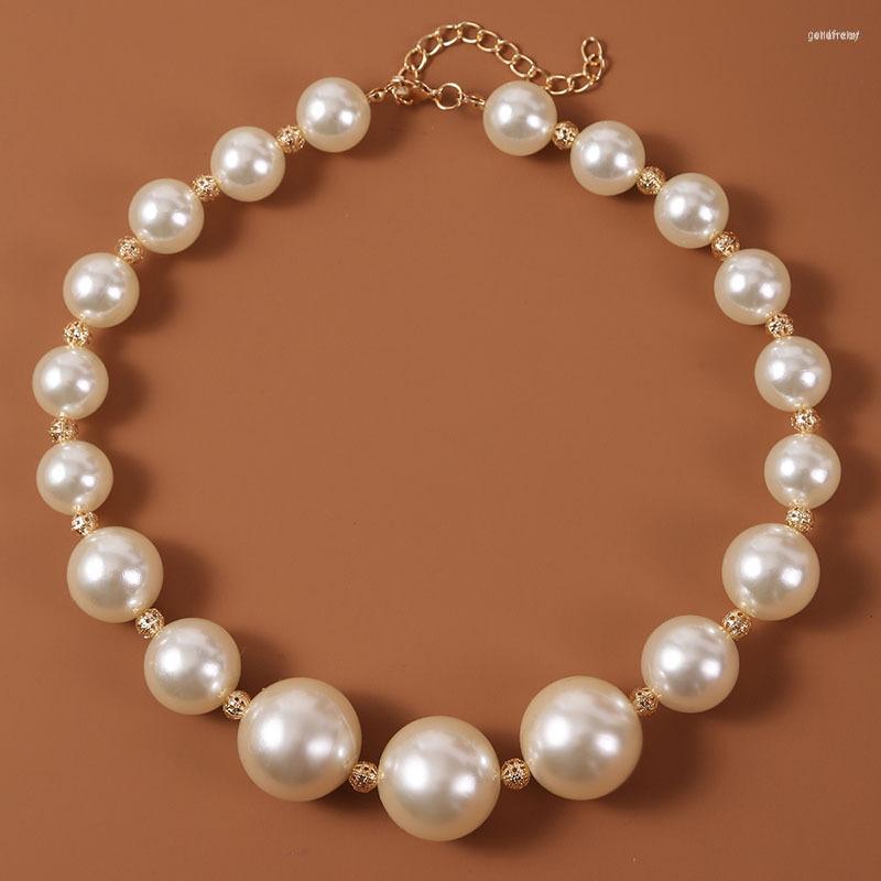 

Choker Fashion Jewelry Accessories Exaggerated Imitation Pearls Geometric Statement Elegant Women Necklace 2023 Trend Party