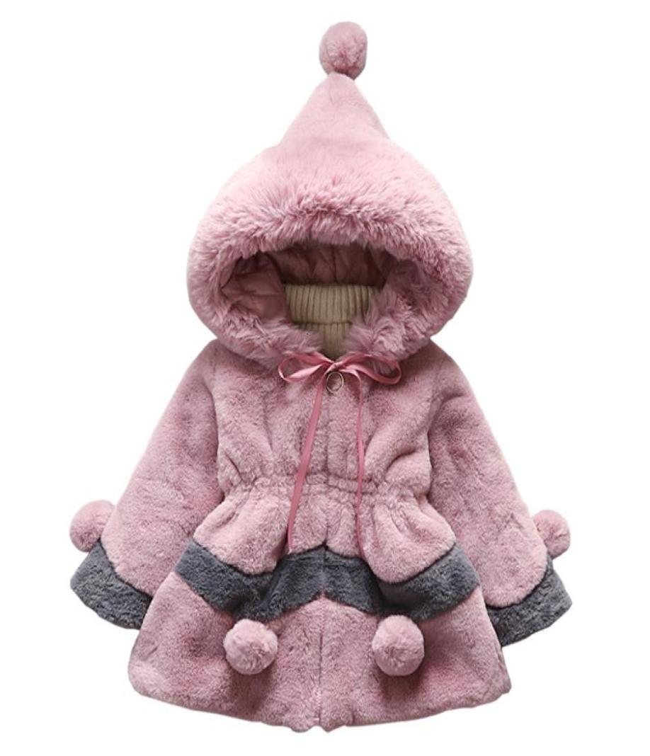 

Girls warm coats winter kids fashion thick velvet hoodies for babay girls children fur outerwear clothes toddler 1 2 3 4 5 years7093990, Purple