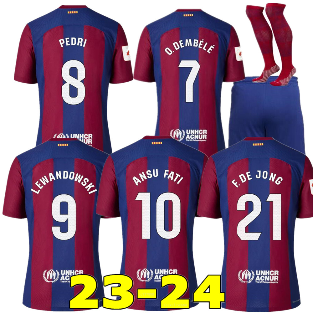 

23 24 soccer jersey PEDRI LEWANDOWSKI GAVI camiseta de futbol FERRAN 2023 2024 ANSU FATI football shirt men barca kit kids maillot de foot barCELOnas Fan version, Home
