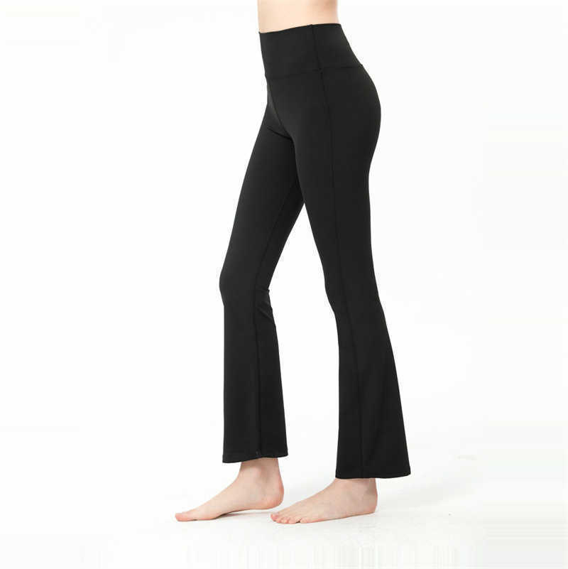 

LL-118 Yoga Pant Women Flared Pants Groove Summer Ladies High Waist Slim Fit Be y Be -bottom Trousers Shows Legs Long Fitness Net Red 23ss, Black