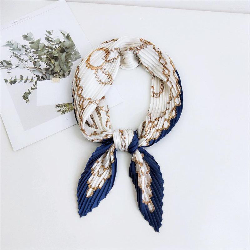 

Scarves Print Crinkle Silk Shawl Square Women's Scarf For Women Hair Band Satin Foulard Hijab Head Wraps Neckerchief Female Bandana