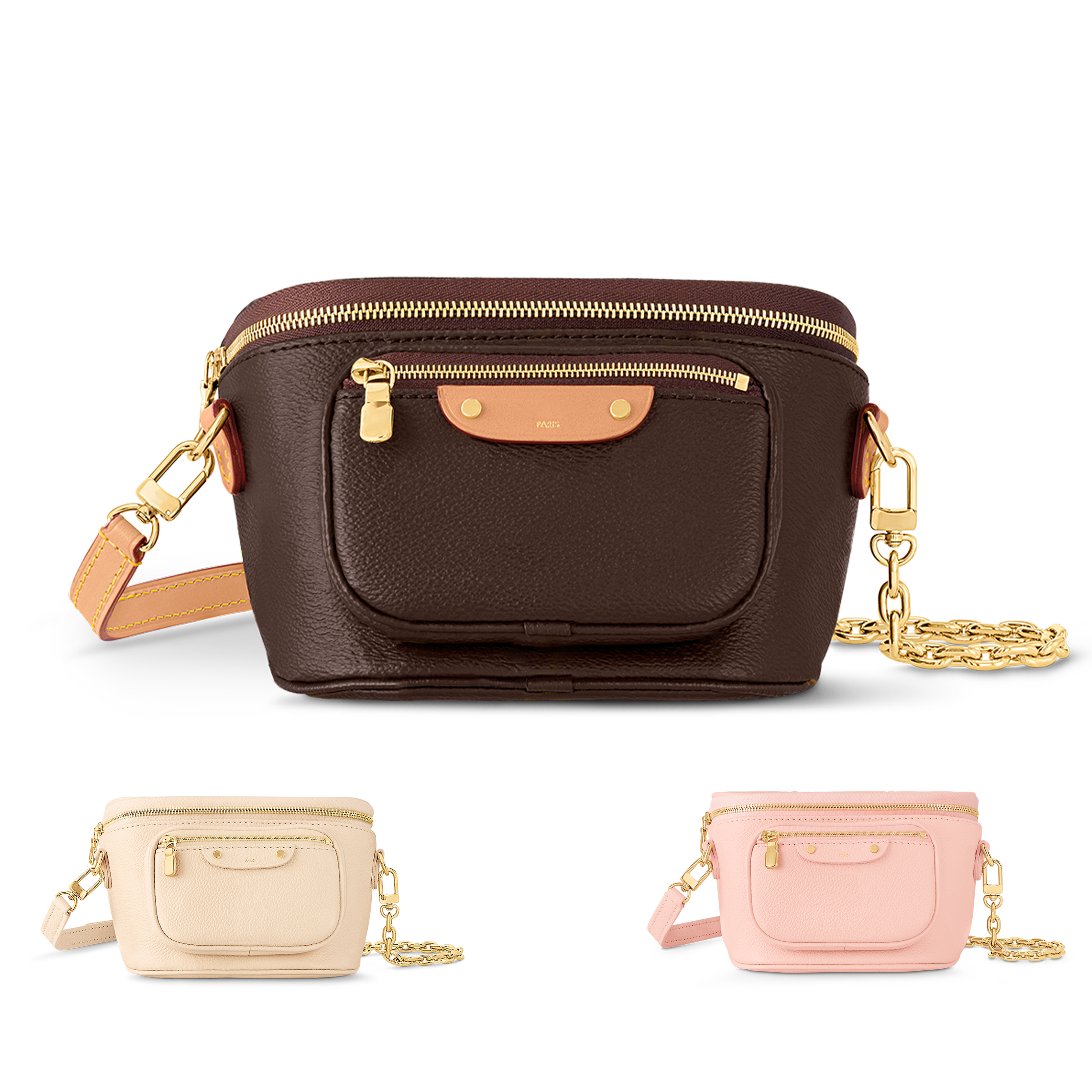 

M82335 M82208 Womens Mini bumbag chest bag strap Luxurys tote handbag clutch Waist bag mirror quality Mens fanny pack Designer shoulder chain crossbody belt bags, Black