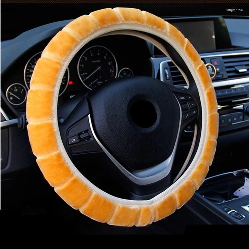 

Steering Wheel Covers Winter Warm Car Cover Super Thick Plush Soft Styling 38cm Universal Accessories Interior