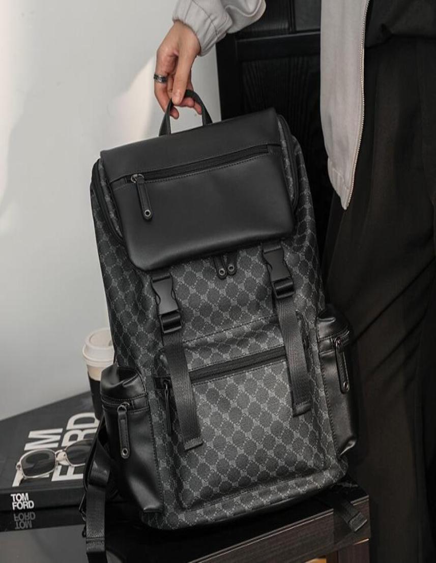 

Whole men leathers shoulder bag outdoor sports fitness leisure printing travel backpacks largecapacity polka dot fashion hand1513557, Black