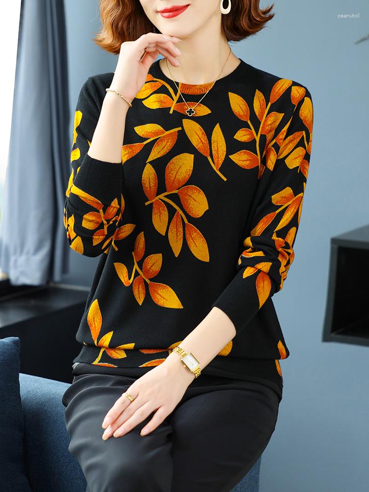 

Women's Sweaters Print Autumn Spring Soft O Neck Knitwears Pullover Pull Femme Female Casual Jumper Long Sleeve Women's Sweater, Blue