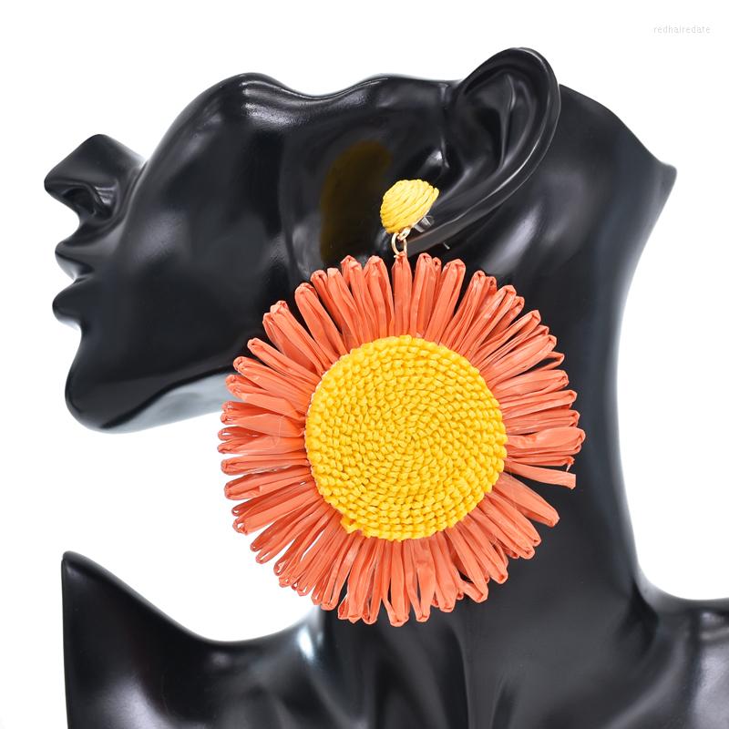 

Dangle Earrings Sunflower Pendant Women