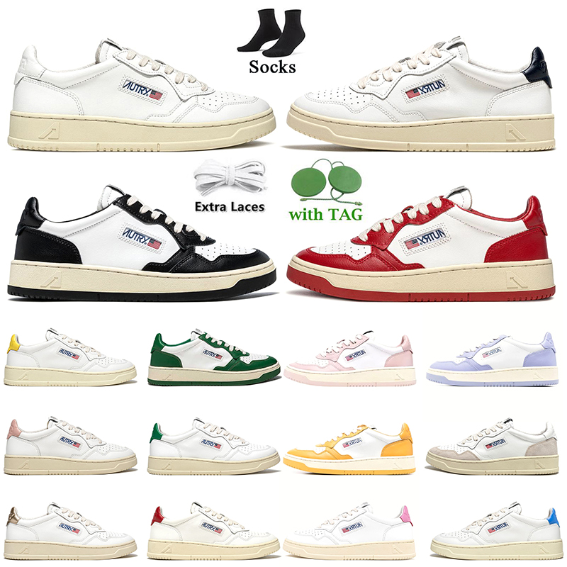 

Autry Action Casual Shoes USA Platform Sneakers Leather White Black Red Pink Green Suede Panda Lows Golden Sports Women Mens Trainers Loafers, A (14)