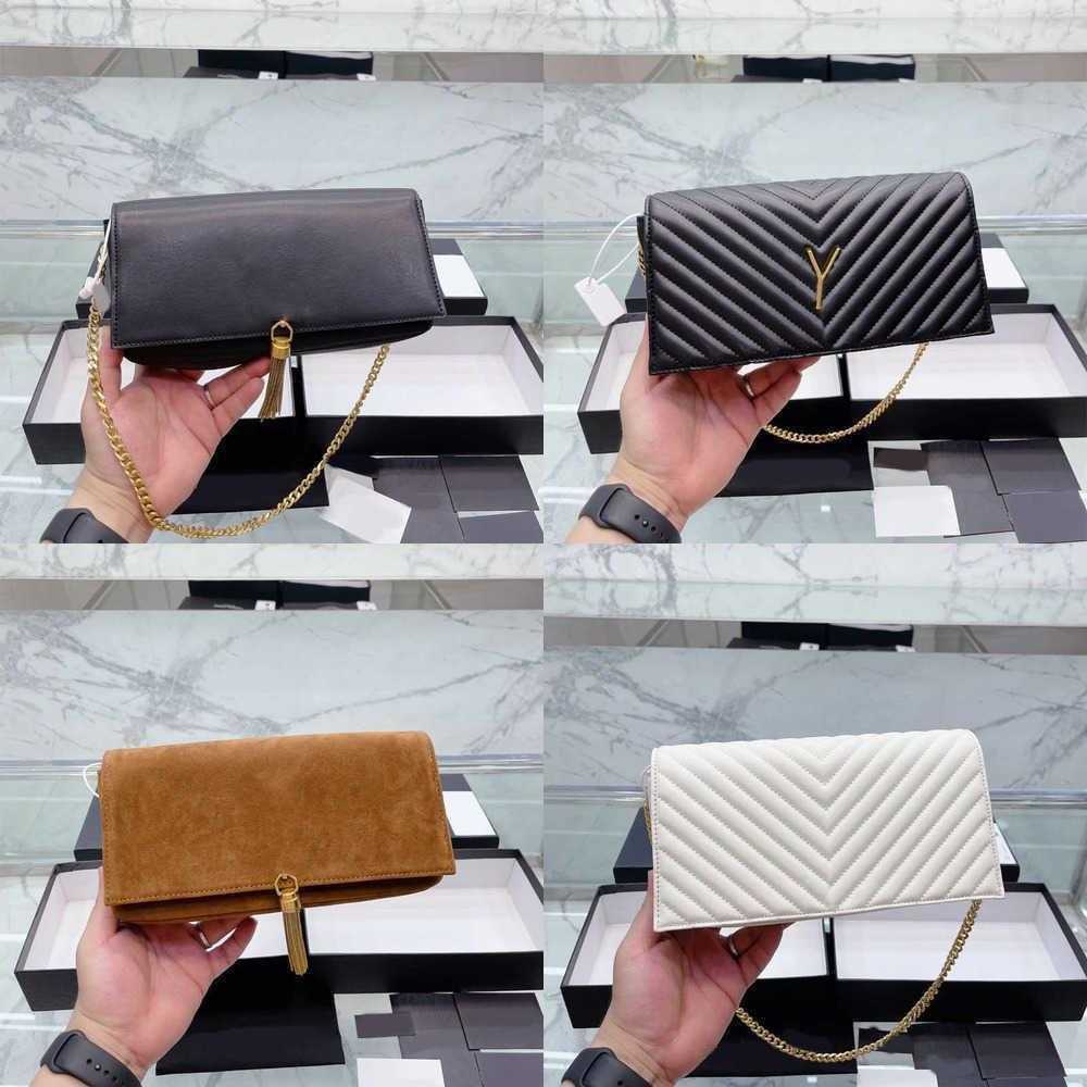 

Lady Vintage Gold Tassel Designer Bag Y Letter Envelope Shoulder Bags Woman Gold Chain Messenger Bag Leather Luxurys Handbags Frosted Women Underarm Tote Bag 220920