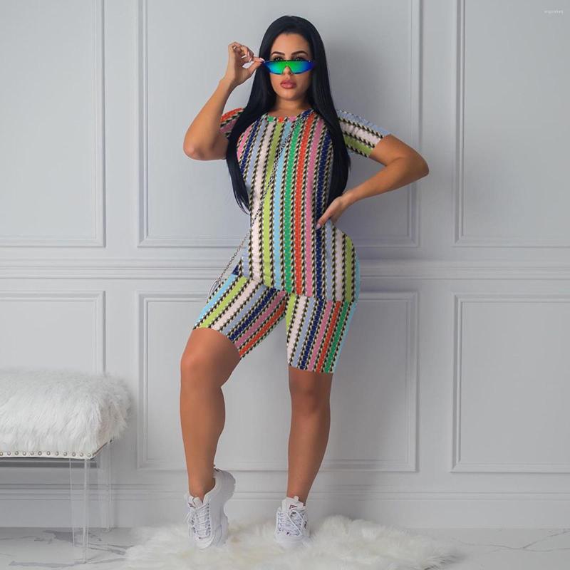 

Women' Tracksuits 2023 Women Fashion Casual Comfortable Street Print Sports Short Sleeve Shorts Two Piece Set, Multicolor