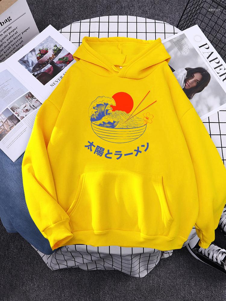 

Women' Hoodies Jappan Weave Great Ramen & Sun Women Hoodie Street Aesthetic Sweatshirt Harajuku Basictracksuit Korean Fleece Female, Orange