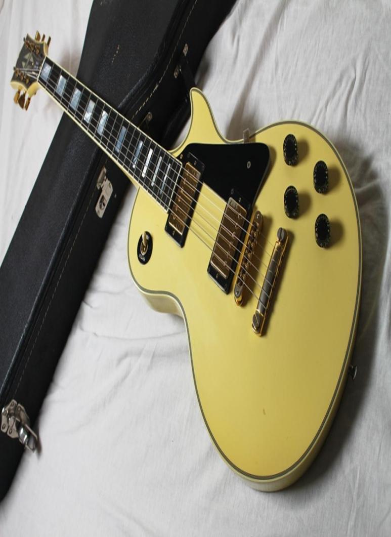 

custom shop Randy Rhoad cream guitar ebony fretboard light yellow Chinese yellow guitar3576996