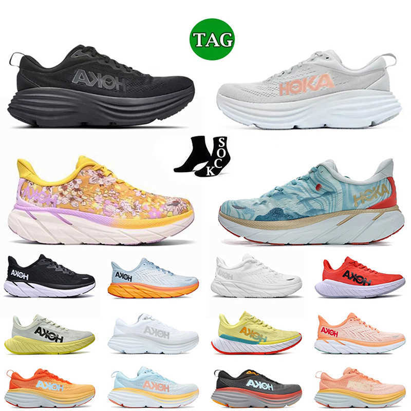 

Hokas Cliton 8 Bondi 8s Carbon x Running Shoes Hoka One Designer Fly Knit Triple Black All White Lilac Anthracite Real Teal Aquarelle Jogging Sneakers Outdoor, D20 clifton 8 lunar rock 36-45