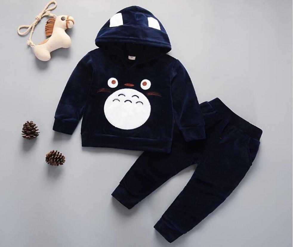 

Kids Spring Autumn Clothes Baby pleuche Hooded Sweatshirt Casual set Children Clothing Boys Winter Clothes Kids newborn clothing7302875, Red
