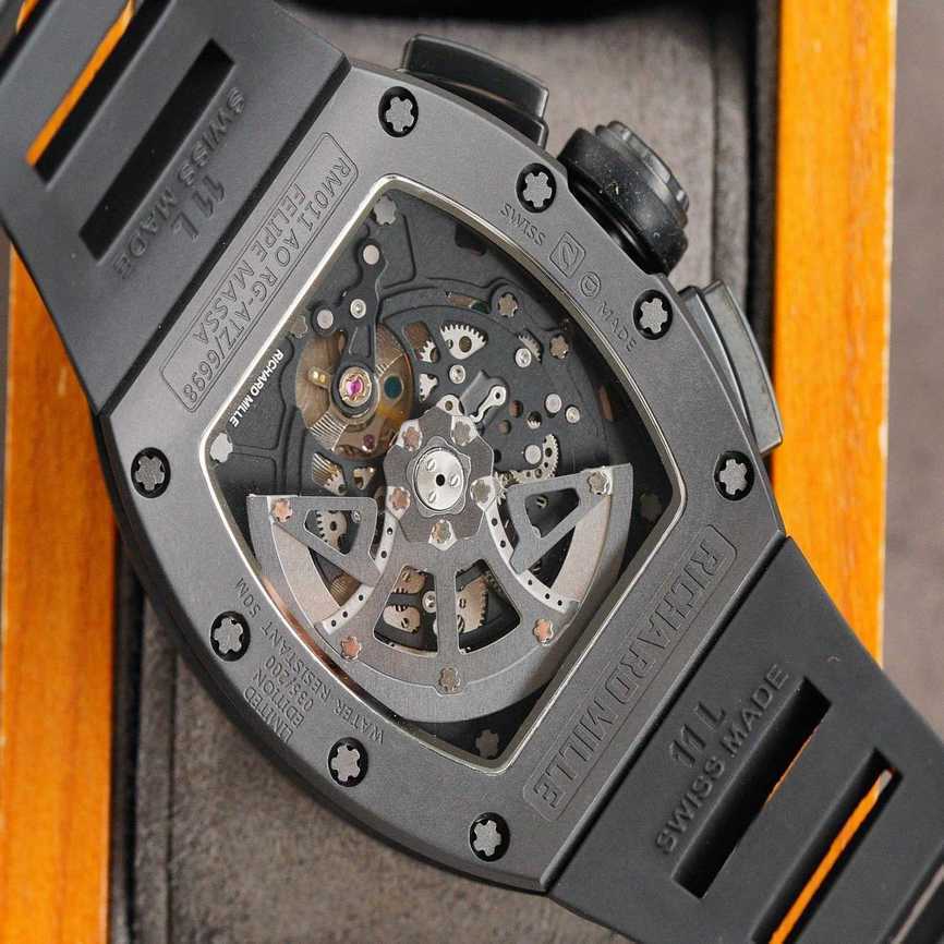 

Fantastic Mechanical R i c h a r d Luxury Super style Male wrist watches RM11 RM11-03 Z5GH designer High-end quality TPT Carbon Fiber bezel for men waterproof LGYU, Black
