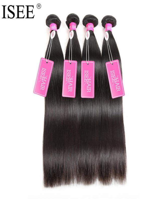 

ISEE HAIR Brazilian Virgin Hair Straight Human Bundles 100 Unprocessed 1 Piece Extension 1036 Inch Can Buy 4 Bundles6630252