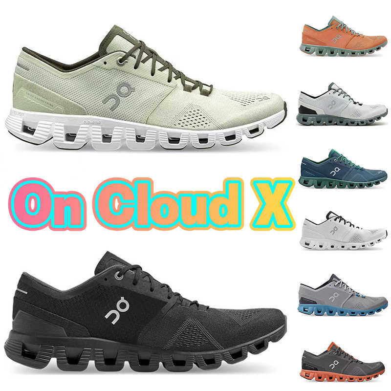 

On Top Cloud X Running Shoes mens Sneakers Aloe ash black orange rust red Storm Blue white workout and cross trainning shoe Designer men women Sports trainers, 5# alloy grey