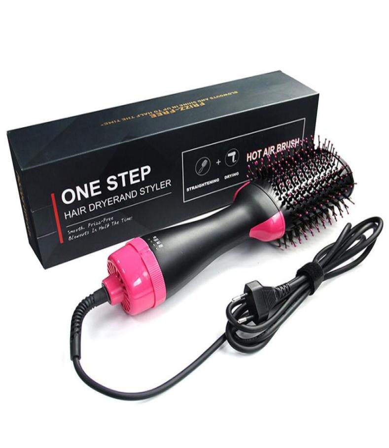 

One Step Hair Dryer Brush Straightening and curing iron function Air Comb Straightener curler Top Selling5558306