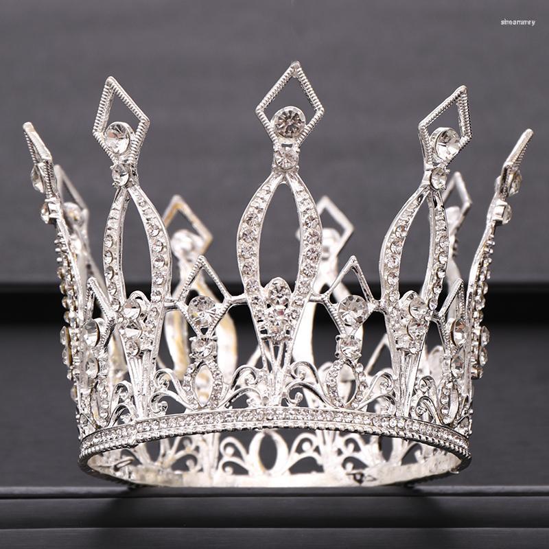 

Hair Clips Wedding CrownSilver Color Baroque Rhinestone Crystal Crown Headdress Bridal Accessories Party Jewellery