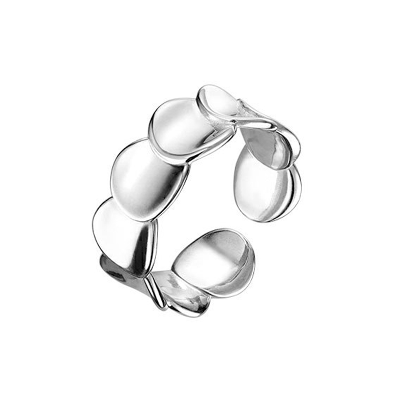 

Silver 925 Ring Simple Adjustable Fish Scale Fashion Jewelry Minimalist Style Personalised Woman Accessories Trendy Girls Gift