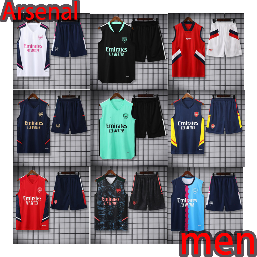 

22 23 24 Gunners Sportswear Soccer Vest Training Suit S2023 2024 Tank Top, Short Sleeve Suit, Sportswear -2XL, Black