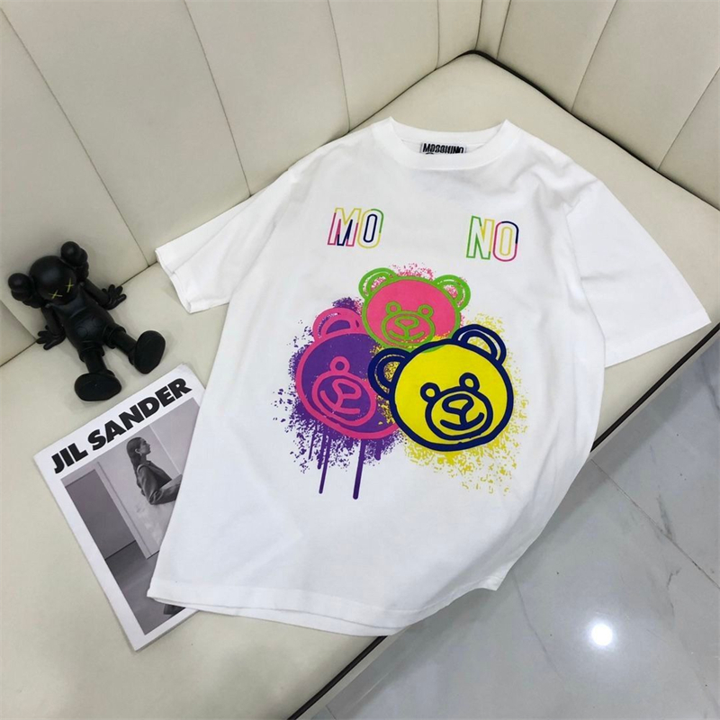 

Italy brands comfort colors t shirts plush bear letter Graphic print leisure Fashion durable quality couple Coach designer Black Mens womans Clothing tee tops #09, 2#