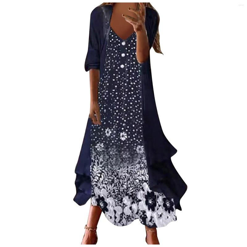 

Casual Dresses Women'S Fashion Print V-Neck Two Piece Set 2023 Summer Maxi Dress For Women Womens Long Y2k, Dark green