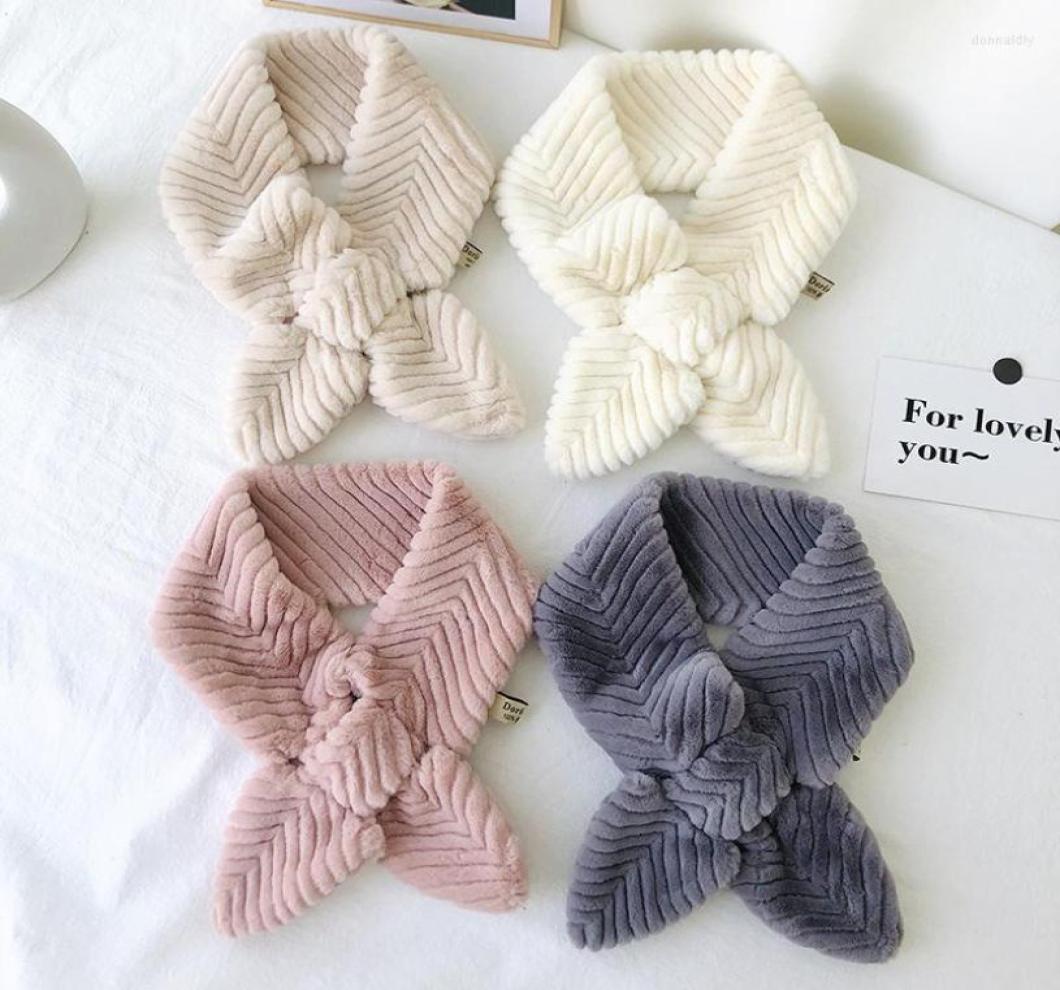 

Bow Ties Warm Knitted Cross Fake Collars For Women Small Scarf Female Korean Style Student False Collar Ladies Shirt Detachable Do4808194