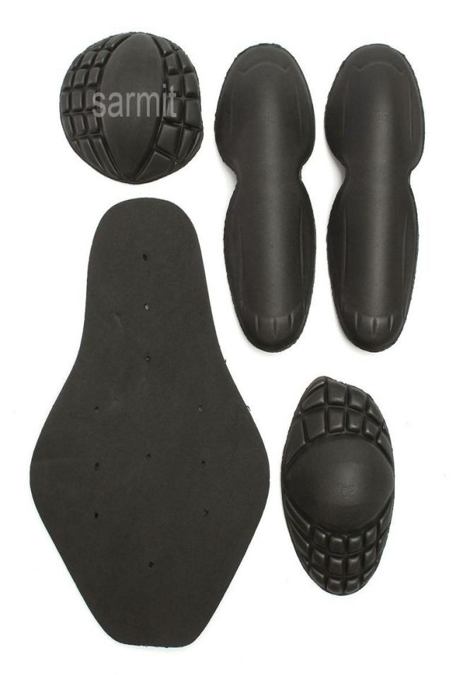 

5pcslot Sports Protective Pads Motorcycle Riding Chest Elbow Knee Armor Pad Set Back Protection Black7473110